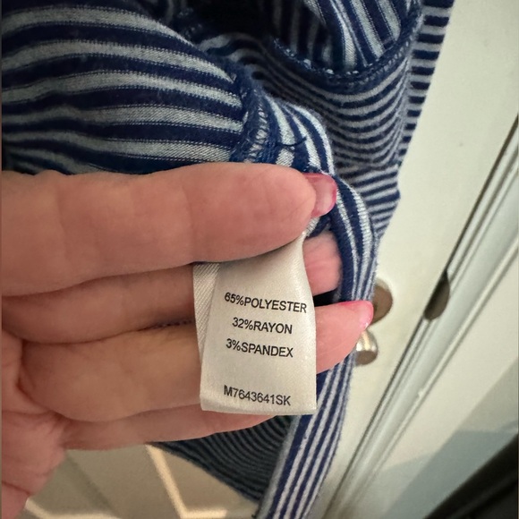 Silverwear - Blue / Gray Striped tunic top - Size M - Picture 7 of 8